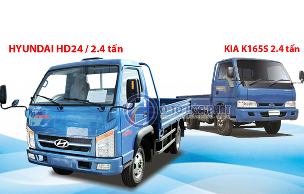 So sánh xe tải Hyundai HD24 với Kia K165S
