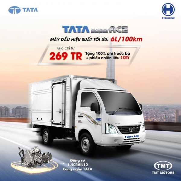 Giá xe tải Tata Super Ace chỉ từ 269 triệu