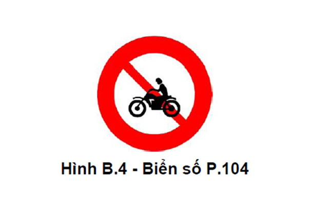 Biển cấm xe máy